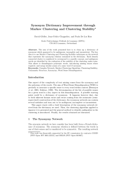 Synonym Dictionary Improvement through Markov Clustering and