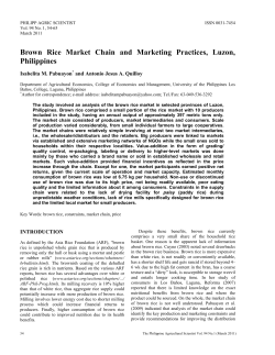 Article - The Philippine Agricultural Scientist