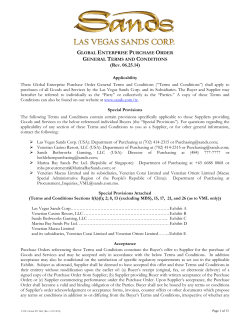 LVS Global Procurement Terms and Conditions