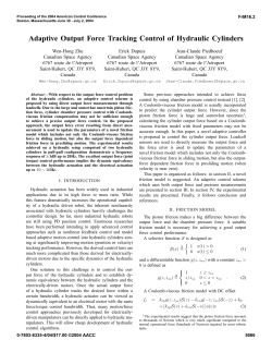 Adaptive Output Force Tracking Control of
