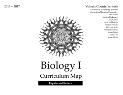Biology 1 Regular and Honors