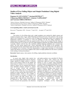 Studies of Free Falling Object and Simple Pendulum