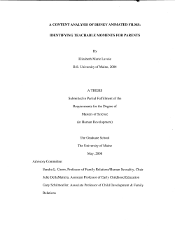 A CONTENT ANALYSIS OF DISNEY ANIMATED FILMS