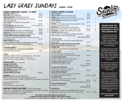 Lazy Grazy Menu - Seacliff Surf Life Saving Club