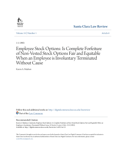 Employee Stock Options: Is Complete Forfeiture of Non