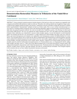 Demonstration Restoration Measures in Tributaries of the Vindel