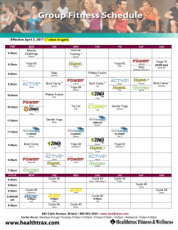 Group Fitness Schedule