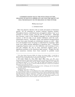 UNDERSTANDING RACE: THE EVOLUTION OF THE MEANING OF