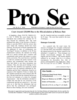 Issue - Prisoners` Legal Services of New York