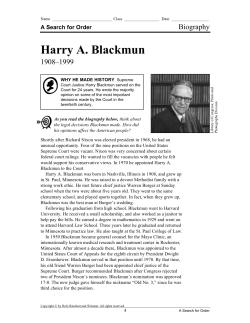 Harry A. Blackmun - Celina City Schools
