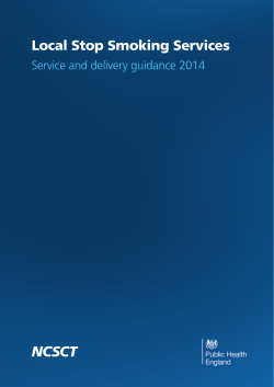 Local Stop Smoking Services, Service and delivery