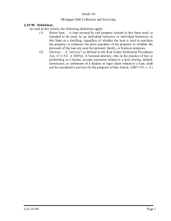G.S. 45-90 Page 1 Article 10. Mortgage Debt Collection and