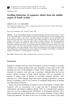 Swelling Behaviour of Expansive Shales from the Middle Region of