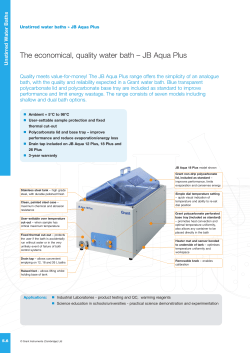 The economical, quality water bath &ndash; JB Aqua Plus