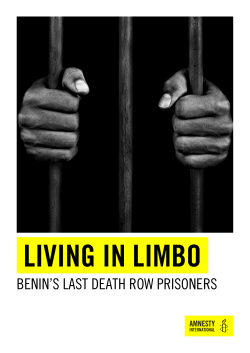 living in limbo benin`s last death row prisoners
