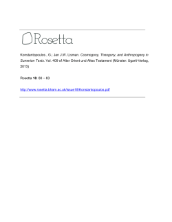 Jan JW Lisman. Cosmogony, Theogony, and Anthropogeny in