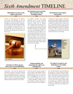 Sixth Amendment TIMELINE