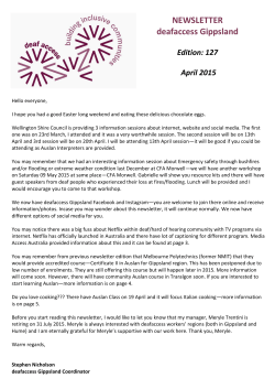 deafaccess Gippsland - April 2015