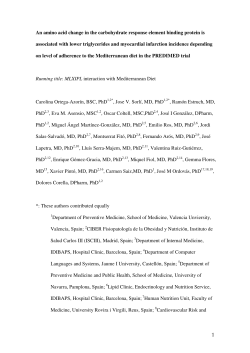 1 An amino acid change in the carbohydrate response element