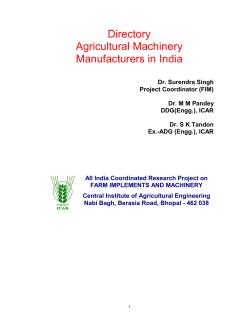 Directory of Farm Machinery Manufacturers_2011