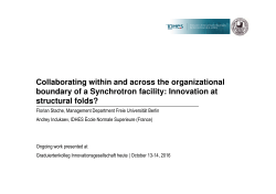 Innovation at structural folds?