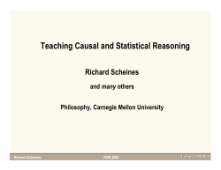Teaching Causal and Statistical Reasoning