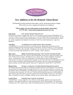 Meet Our New Talent! - On Demand Programs and Events