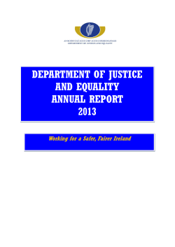 Annual Report 2013 - The Department of Justice and Equality