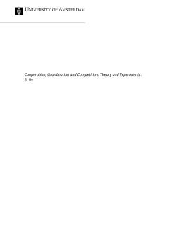 Cooperation, Coordination and Competition: Theory and