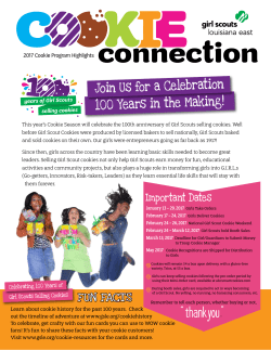 Cookies Connections 2017 - Girl Scouts Louisiana East