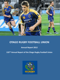 Annual Report - Otago Rugby Union