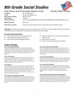 8th Grade Social Studies - King Science