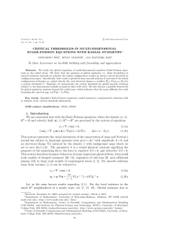 Critical thresholds in multi-dimensional Euler-Poisson