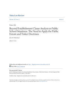 Beyond Establishment Clause Analysis in Public School Situations