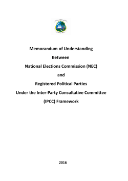 REVISED MOU OF IPCC - National Elections Commission