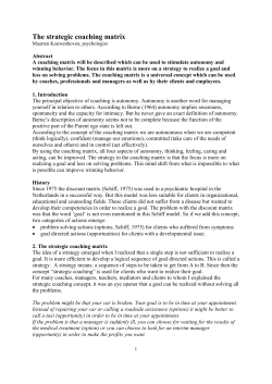 The strategic coaching matrix