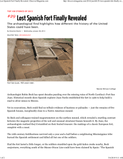 Lost Spanish Fort Finally Revealed