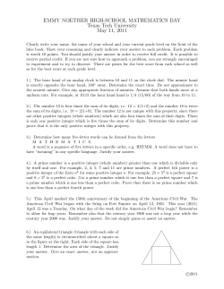 Problems - TTU Math Department