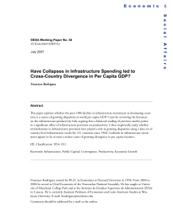 Have Collapses in Infrastructure Spending led to Cross