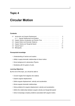 Topic 4 Circular Motion