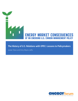 The History of US Relations with OPEC