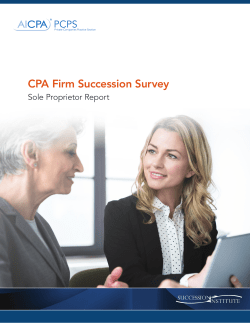 CPA Firm Succession Survey