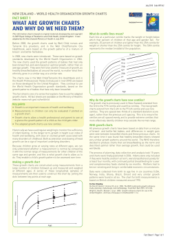 Fact sheet 1: What are growth charts and why do