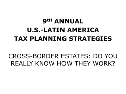9tH ANNUAL U.S.-LATIN AMERICA TAX PLANNING STRATEGIES