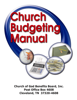 Church Budgeting Manual - Delmarva