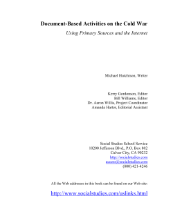 Document-Based Activities on the Cold War http://www.socialstudies