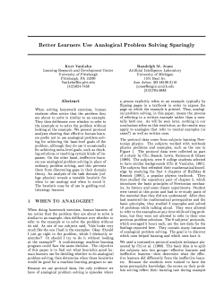 Better Learners Use Analogical Problem Solving Sparingly