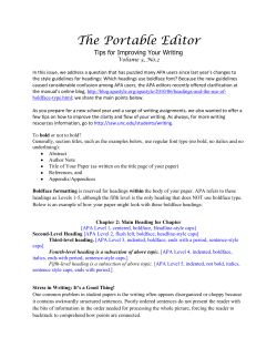 The Portable Editor - UNC School of Social Work