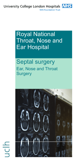 Royal National Throat, Nose and Ear Hospital Septal surgery