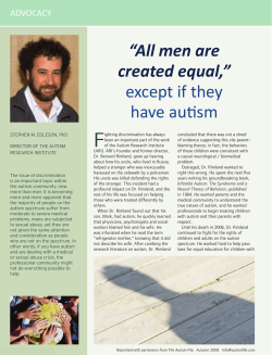 “All men are created equal,” except if they have autism